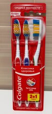 Зубная щетка Colgate, Зигзаг Плюс, средней жесткости, 2 шт, + 1шт бесплатно, FVN59964 - фото 3 от пользователя