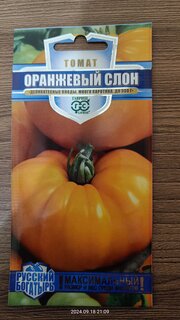 Семена Томат, Оранжевый слон, 0.05 г, Русский богатырь, цветная упаковка, Гавриш - фото 2 от пользователя