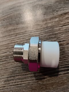 Муфта полипропилен, d25х3/4&quot;, наружная резьба, разъемная PPRC, MeerPlast - фото 3 от пользователя