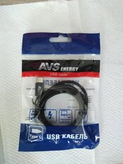 Кабель USB, AVS, TC-31, Type-C, 1 м, USB 2.0, черный, A78883S - фото 7 от пользователя