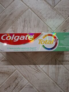 Зубная паста Colgate, Total 12, 75 мл, профессиональная чистка гель, CN05045A - фото 1 от пользователя