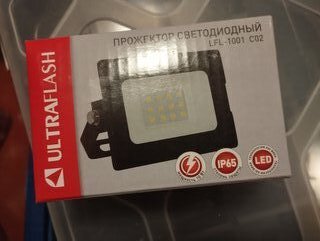 Прожектор светодиодный, Ultraflash, LFL-1001 C02, 10 Вт, 6500 К, IP65, 700 Лм, черный, 12313 - фото 1 от пользователя