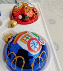 Набор елочных украшений Елочка, Детская забава, 4 шт, разноцветный, стекло, C1589 - фото 8 от пользователя