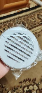 Решетка вентиляционная ABS пластик, установочный диаметр 100 мм, с сеткой, круглая, с фланцем d100, белая, Event, РК100с - фото 2 от пользователя