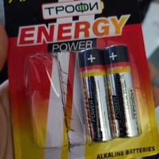 Батарейка Трофи, АА (LR6, 15A), Energy Power Alkaline, щелочная, 1.5 В, блистер, 4 шт, C0034657 - фото 1 от пользователя