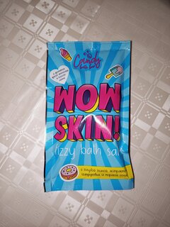 Двухцветная шипучая соль для ванн Candy baht bar, Wow Skin, 100 г - фото 9 от пользователя