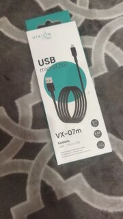 Кабель Vixion, VX-07m, microUSB, 2 разъема, 2.4 А, 1 м, усиленный, черный - фото 7 от пользователя