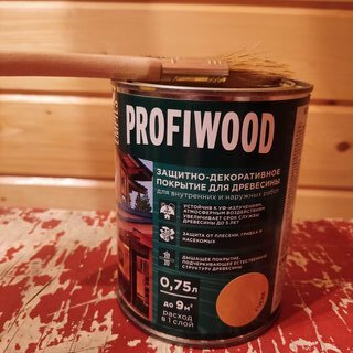 Пропитка Profiwood, для дерева, защитно-декоративная, сосна, 0.7 кг - фото 4 от пользователя