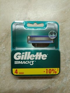 Сменные кассеты для бритв Gillette, Mach3, для мужчин, 4 шт - фото 3 от пользователя