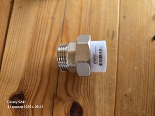 Муфта разъемная полипропилен, d25х1&quot;, наружная резьба, белая, РосТурПласт - фото 7 от пользователя