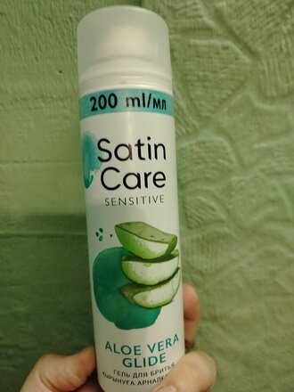 Гель для бритья женский, Satin Care, Алоэ вера, для чувствительной кожи, 200 мл, 0050012074 - фото 2 от пользователя