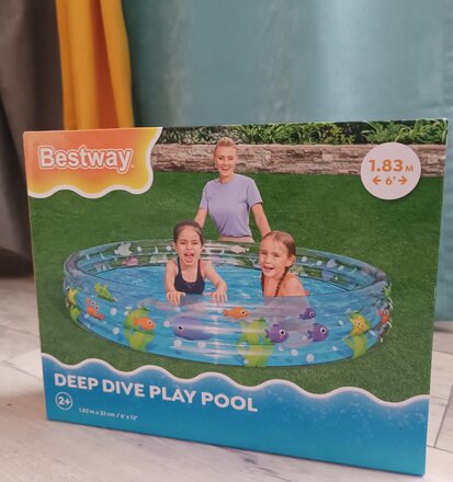 Бассейн надувной Bestway, 183х33 см, Глубокое погружение, 51005, 480 л - фото 3 от пользователя