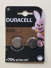 Батарейка Duracell, CR2032, щелочная, 3 В, блистер, 2 шт, Б0037273 - фото 1 от пользователя