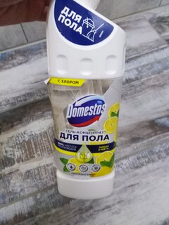 Средство для мытья полов Domestos, Чистота и блеск, Лимон и мята, 1 л - фото 5 от пользователя