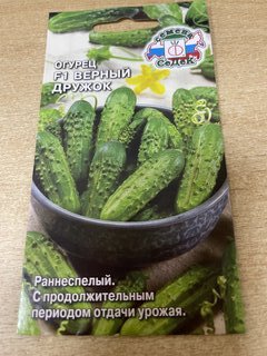 Семена Огурец, Верный дружок F1, цветная упаковка, Седек - фото 3 от пользователя