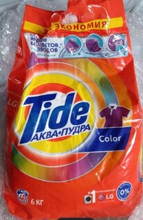 Стиральный порошок Tide, 6 кг, автомат, для цветного белья, Color - фото 1 от пользователя