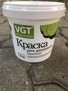 Побелка садовая для деревьев краска, 1.5 кг, VGT, ВД-АК –1180, 18639 - фото 6 от пользователя