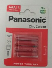 Батарейка Panasonic, ААА (R03, 24D), Zinc-carbon, солевая, 1.5 В, блистер, 4 шт - фото 6 от пользователя