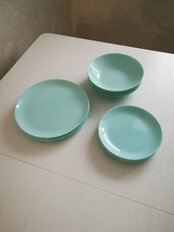 Сервиз столовый стекло, 18 предметов, на 6 персон, Luminarc, Diwali Turquoise, P2963, бирюзовый - фото 2 от пользователя