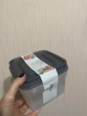 Контейнер пищевой пластик, 1 л, 14.5х14.5х10.5 см, 3 шт, в ассортименте, квадратный, Альтернатива, М7476 - фото 1 от пользователя