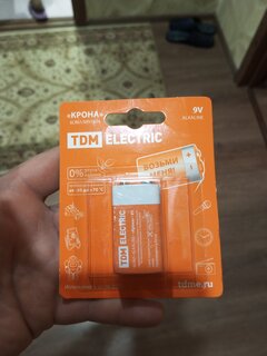 Батарейка TDM Electric, 9V (6LR61), Alkaline, щелочная, 9 В, блистер, SQ1702-0013 - фото 1 от пользователя