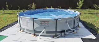 Бассейн каркасный Bestway, 366х76 см, Steel Pro Max, 56416BW, фильтр-насос, 6473 л - фото 1 от пользователя