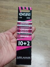 Батарейка ФАZА, ААА (LR03, 24A), Super Alkaline, щелочная, блистер, 12 шт, 2854612 - фото 8 от пользователя