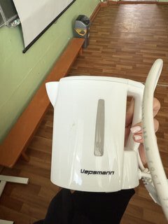 Чайник электрический Vepsmann, VN-160, белый, 0.5 л, 500 Вт, открытый нагревательный элемент, пластик - фото 1 от пользователя
