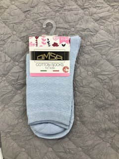 Носки детские для девочки, хлопок, Omsa, Calzino, светло-голубые, р. 31-34, 22A01 - фото 5 от пользователя