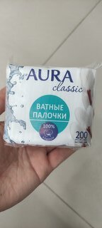 Ватные палочки 200 шт, полиэтилен, Aura, Classic, 8434 - фото 4 от пользователя