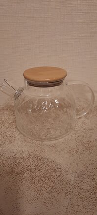 Чайник заварочный стекло, 1 л, с ситечком, Daniks, B050190 - фото 3 от пользователя