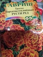 Семена Цветы, Бархатцы, Русти Ред, 0.3 г, цветная упаковка, Гавриш - фото 9 от пользователя