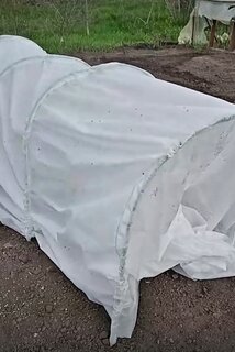 Парник 1.3х8х1 м, спанбонд, 55 г/м2, дуга 3.7 м, пластик, дуги в сборе,с клипсами для крепления, Клевер, Плюс - фото 1 от пользователя