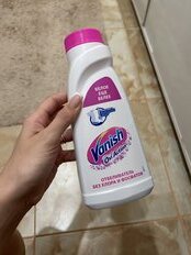 Пятновыводитель-отбеливатель Vanish, OxiAction, 450 мл, для стирки белого белья, кислородный, 8078299 - фото 3 от пользователя