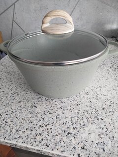 Кастрюля алюминий, антипригарное покрытие, 2 л, с крышкой, крышка стекло, Гурман, Мята, ГМк203МЛ, индукция - фото 9 от пользователя