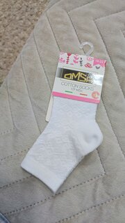 Носки детские для девочки, хлопок, Omsa, Calzino, белые, р. 19-22, 22A01 - фото 3 от пользователя