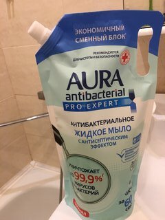 Мыло жидкое Aura, Pro expert, антибактериальное, 1 л, дой-пак - фото 5 от пользователя