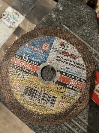 Круг отрезной по металлу, LugaAbrasiv, Extra, BF, диаметр 150х1.6 мм, посадочный диаметр 22.23 мм, зернистость A40, S 80 м/с - фото 4 от пользователя