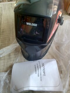 Маска сварочная хамелеон, Welder, Pro Ф6 Real Color, 4/9-13 DIN, 94 мм, черная, WDP-Ф6-П, внешняя регулировка - фото 2 от пользователя