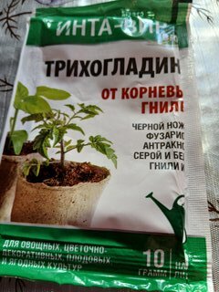 Фунгицид Трихогладин, 10 г, порошок, Инта Вир - фото 3 от пользователя