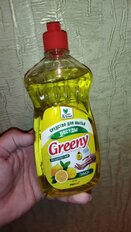 Средство для мытья посуды Clean&amp;Green, Greeny Light, 500 мл, Лимон - фото 2 от пользователя