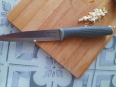 Нож кухонный Daniks, Verde, универсальный, нержавеющая сталь, 12.7 см, рукоятка пластик, JA2021121-4 - фото 3 от пользователя