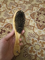 Щетка для одежды дерево, 21 см, овальная с ручкая, Y433 - фото 5 от пользователя
