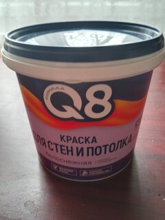 Краска воднодисперсионная, Formula Q8, акриловая, интерьерная, матовая, 1.4 кг - фото 2 от пользователя