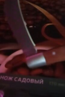 Нож садовый складной, изогнутый лезвие, 170 мм, рукоятка дерево, Grandy - фото 5 от пользователя