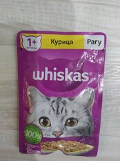 Корм для животных Whiskas, 75 г, для взрослых кошек 1+, рагу, курица, пауч, G8478 - фото 1 от пользователя