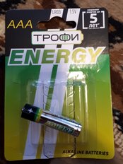 Батарейка Трофи, ААА (LR03, R3), Energy Alkaline, алкалиновая, 1.5 В, блистер, 4 шт, Б0017044 - фото 9 от пользователя