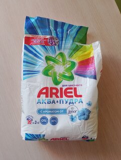 Стиральный порошок Ariel, 3 кг, автомат, для цветного белья, Ленор Эффект Воздушная свежесть - фото 2 от пользователя