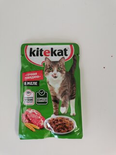 Корм для животных Kitekat, 85 г, для кошек, говядина в желе, пауч - фото 5 от пользователя