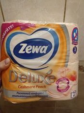 Туалетная бумага Zewa, Deluxe, 3 слоя, 4 шт, 18.8 м, с втулкой, персик - фото 9 от пользователя